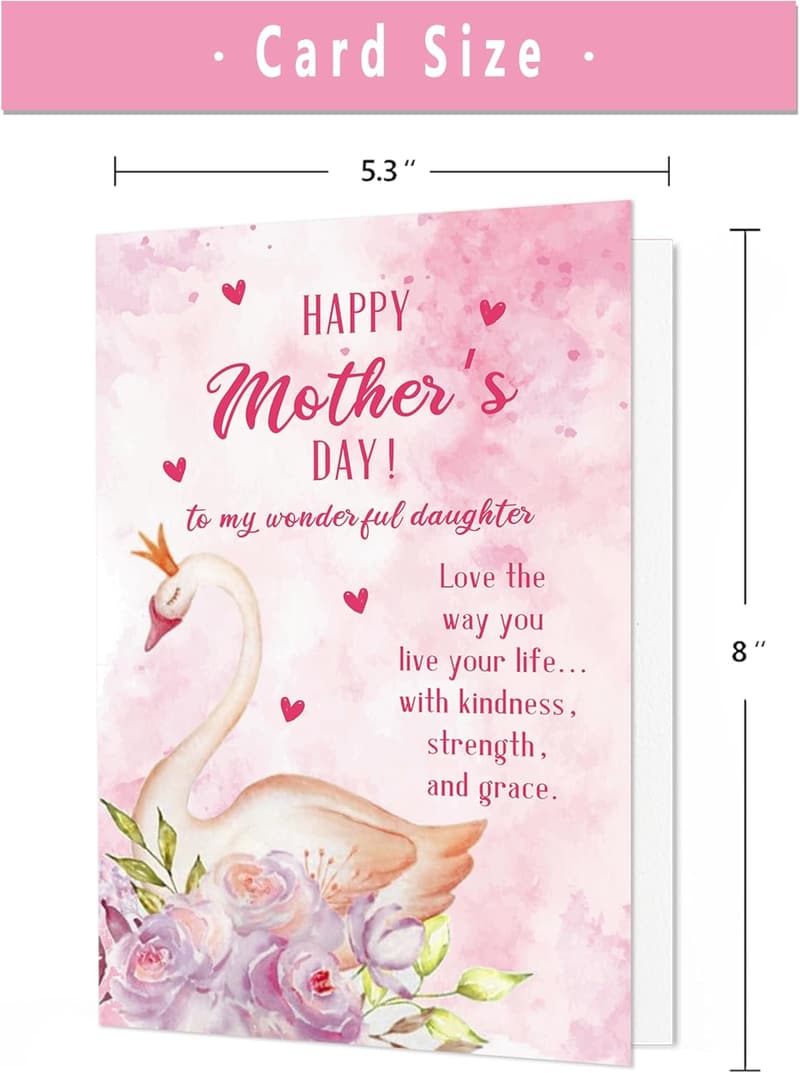 Mother's Day Card for Daughter - Celebrating Kindness & Strength