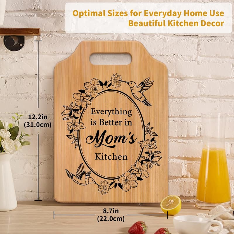 Birthday Cutting Board Gift for Mom - Unique & Personalized