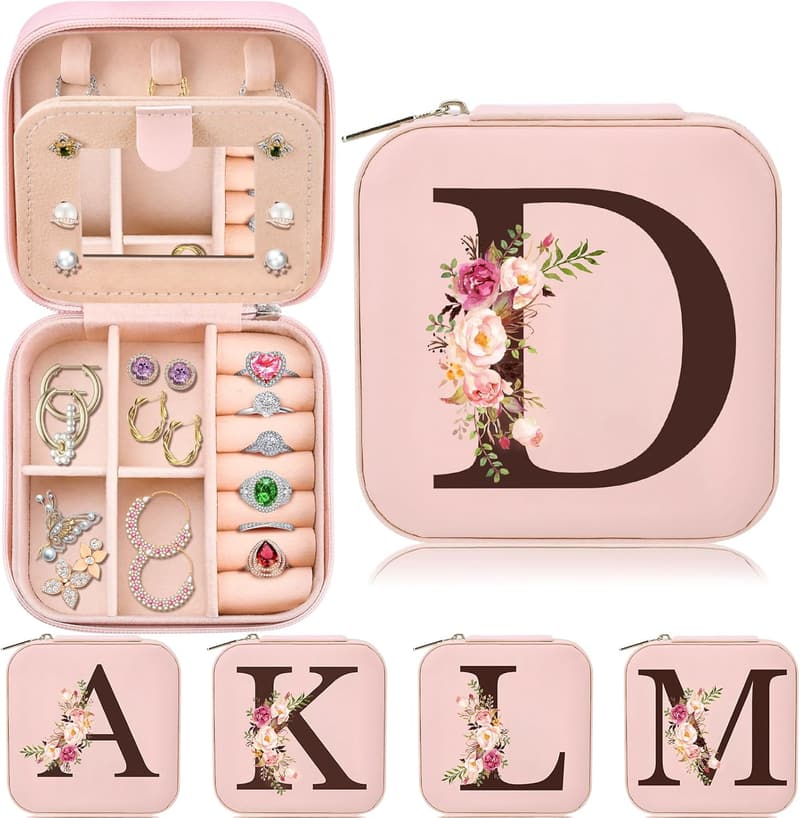 Personalized Travel Jewelry Case for Women – Holiday Gift