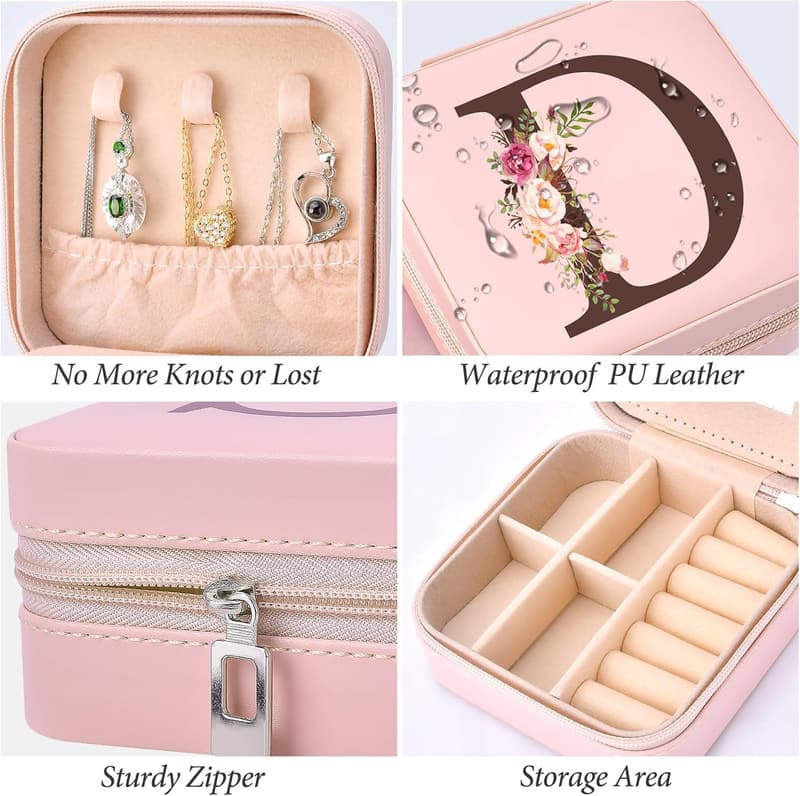 Personalized Travel Jewelry Case for Women – Holiday Gift