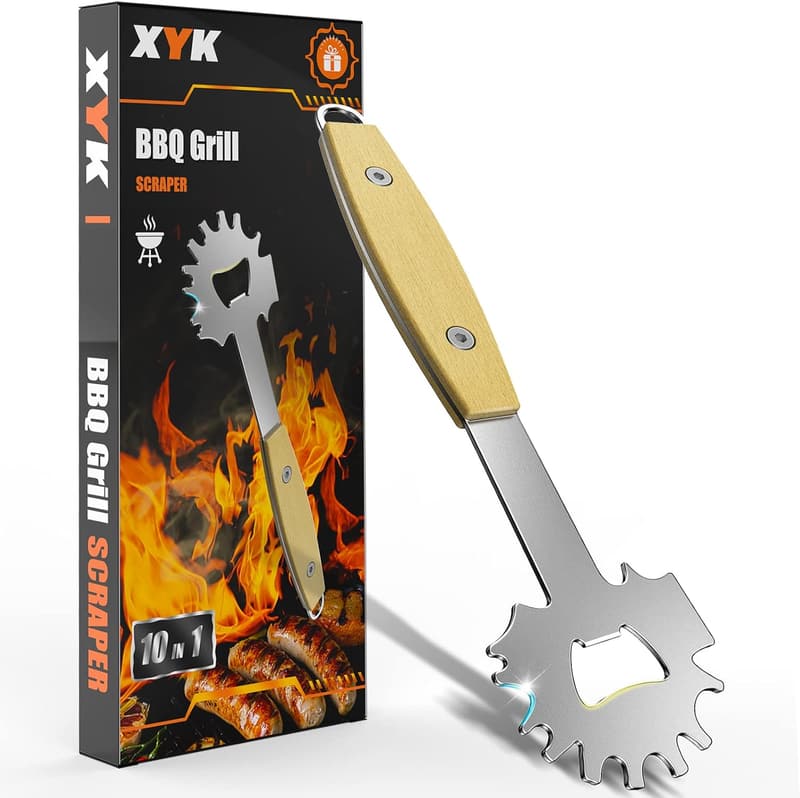 Bristle-Free BBQ Grill Scraper for Men - Ideal Christmas Gift