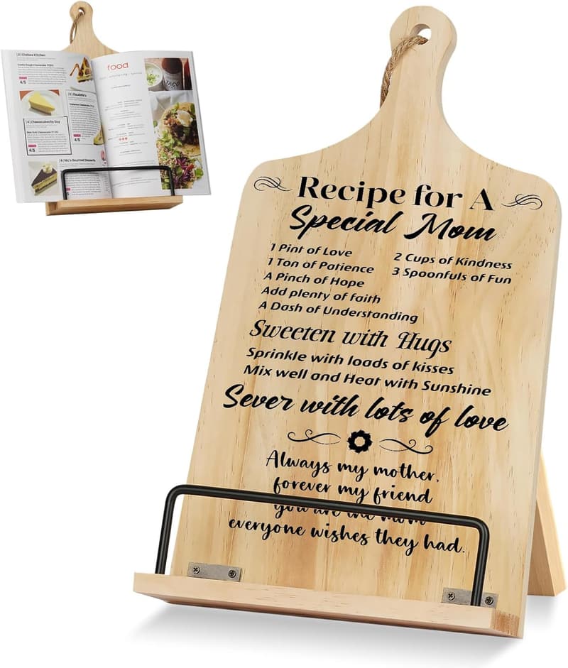 Mother's Day Cookbook Stand - Unique Recipe Book Holder