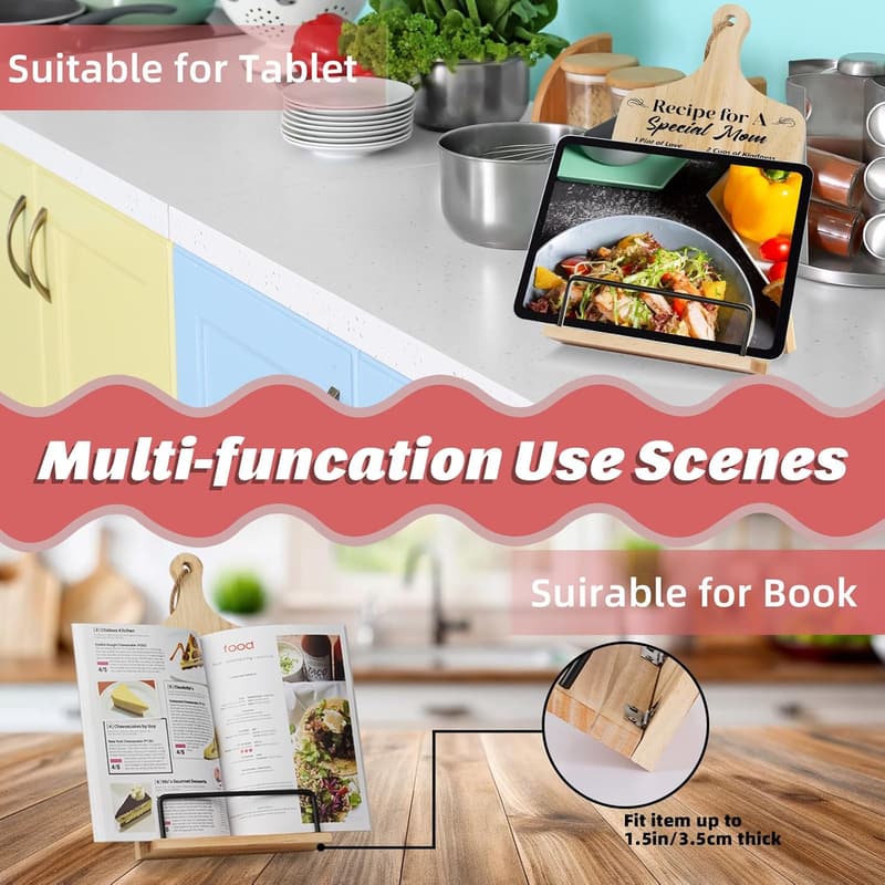 Mother's Day Cookbook Stand - Unique Recipe Book Holder