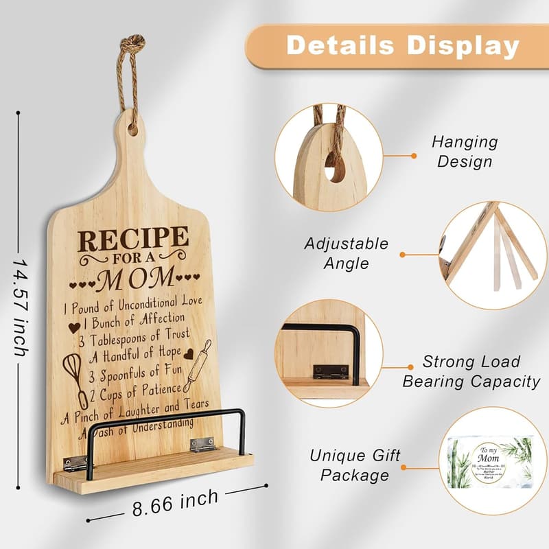 Mother's Day Gift: Cookbook Stand for Mom's Kitchen
