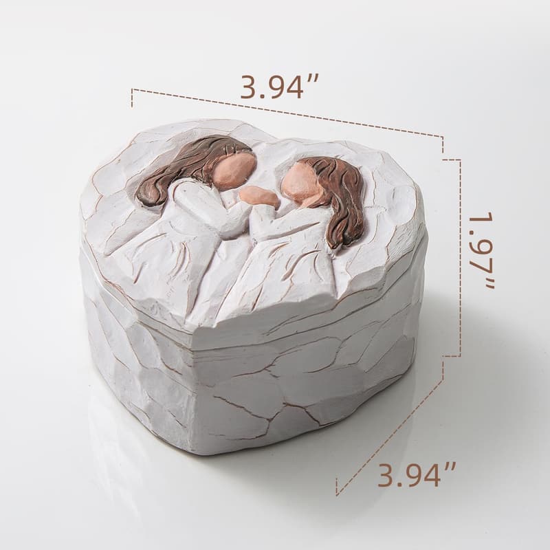 Sister Birthday Keepsake Box – Hand-Painted Decorative Figurine
