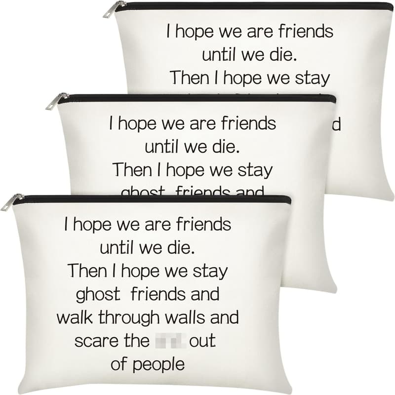 Friendship Makeup Bags Set for Women - Ideal Gift for Birthdays