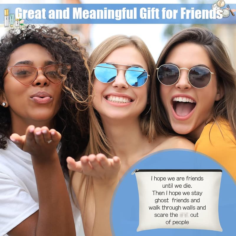 Friendship Makeup Bags Set for Women - Ideal Gift for Birthdays