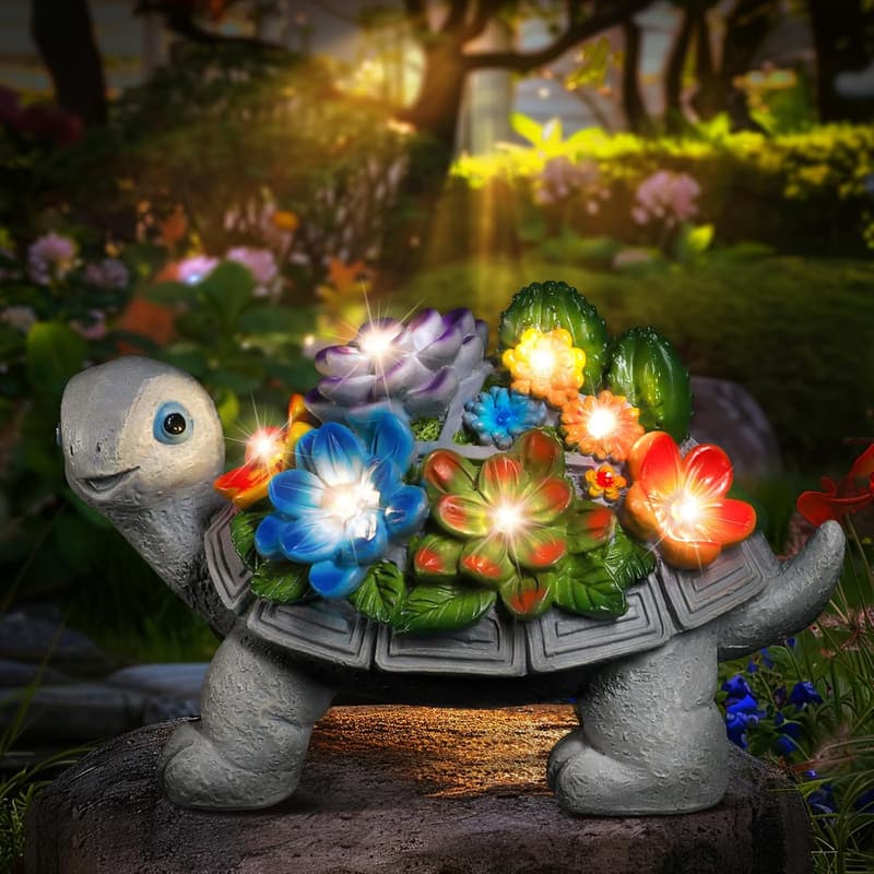 Turtle Statue Solar Lights – Outdoor Garden Decor for Women