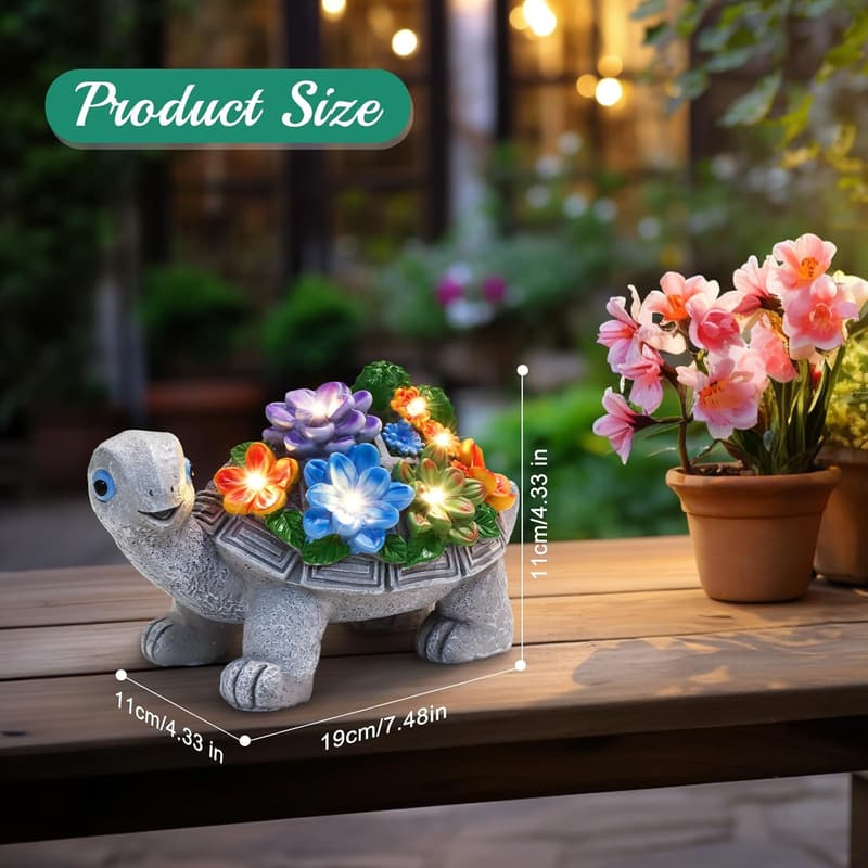 Turtle Statue Solar Lights – Outdoor Garden Decor for Women