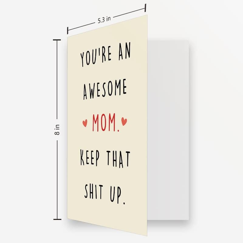 Awesome Mom Mother’s Day Card for Moms and Daughters
