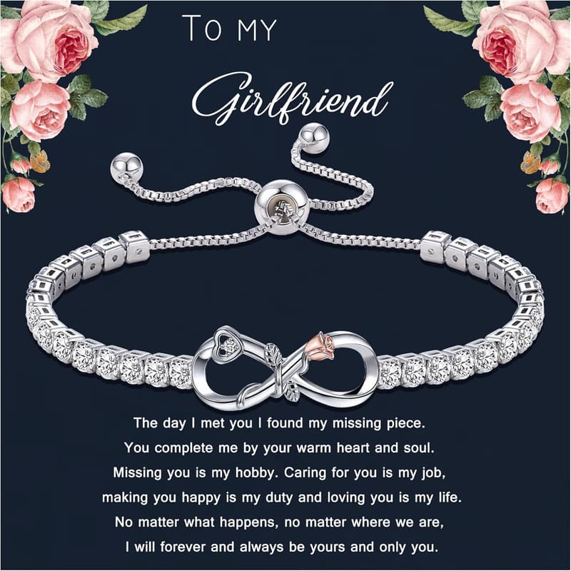 Anniversary Adjustable Infinity Bracelet for Women