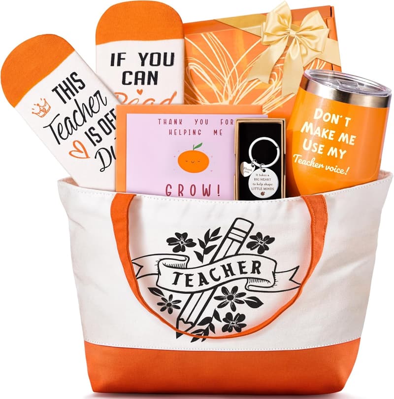 Teacher Appreciation Gifts - Unique Orange Inspirational Thank You Gift