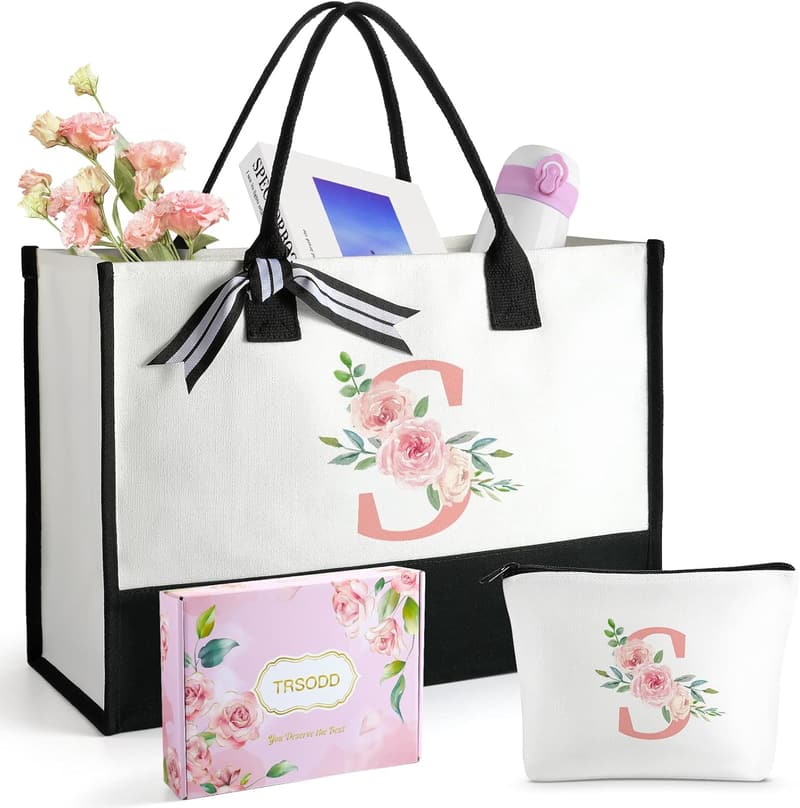 Women's Birthday & Mother's Day Tote & Makeup Bag Set