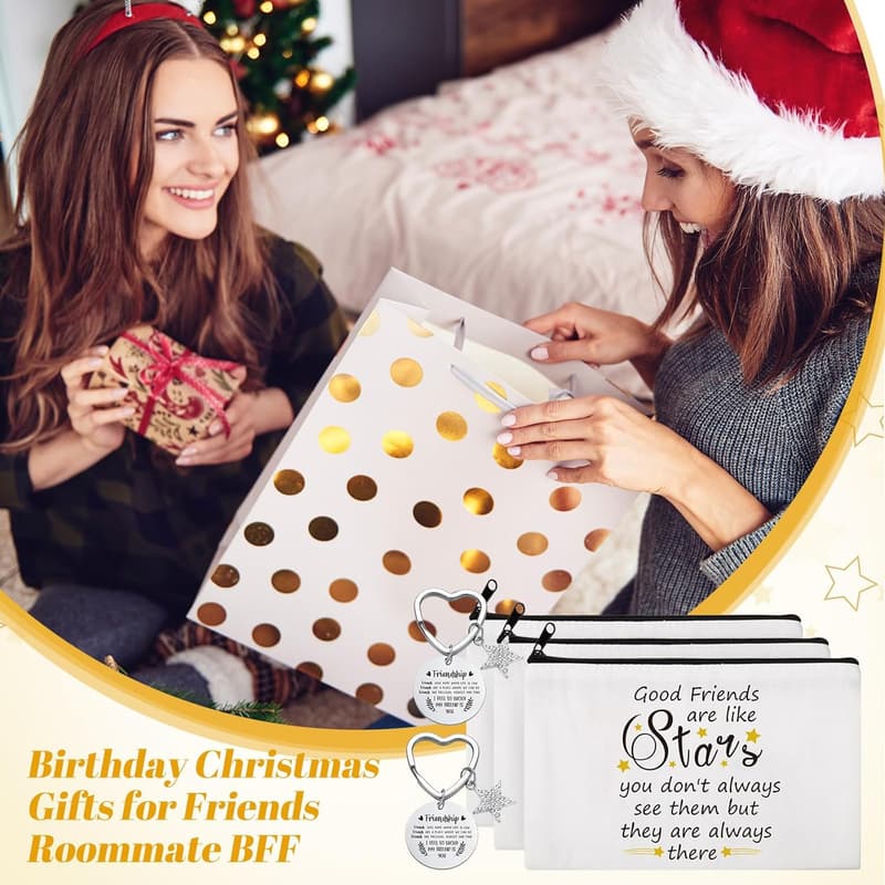 Graduation Gifts: 24 Pcs Makeup Bags & Keychains for Women