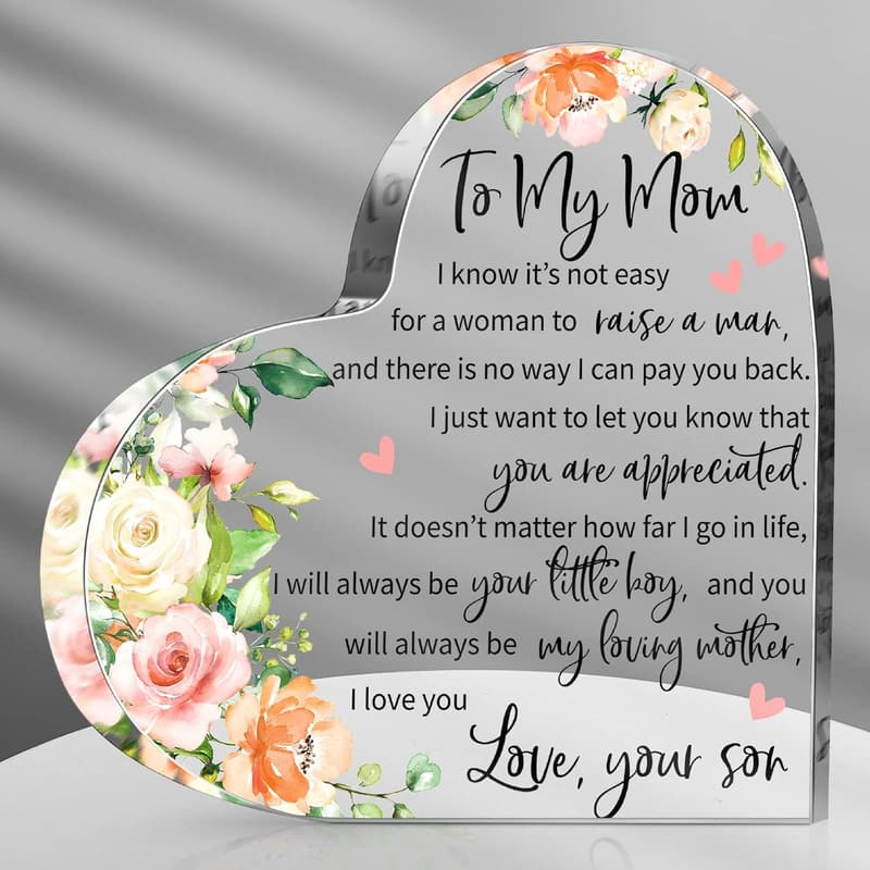 Acrylic Mom Sign Plaque - Perfect for Mother's Day Gifts