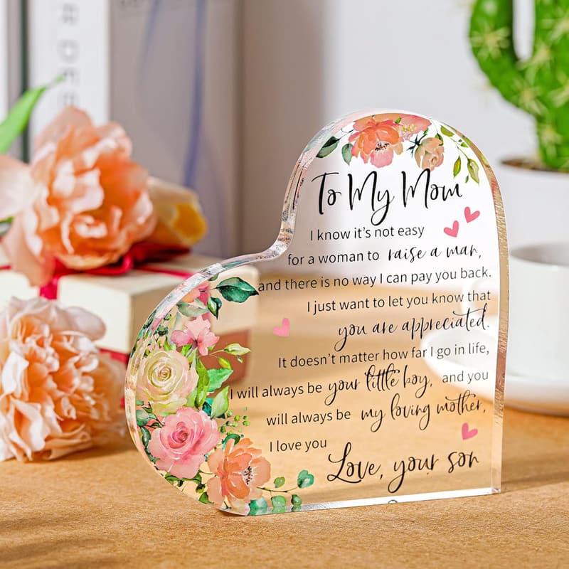 Acrylic Mom Sign Plaque - Perfect for Mother's Day Gifts