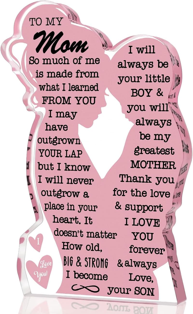 Mother's Day Acrylic Plaque Gift for Mom from Son