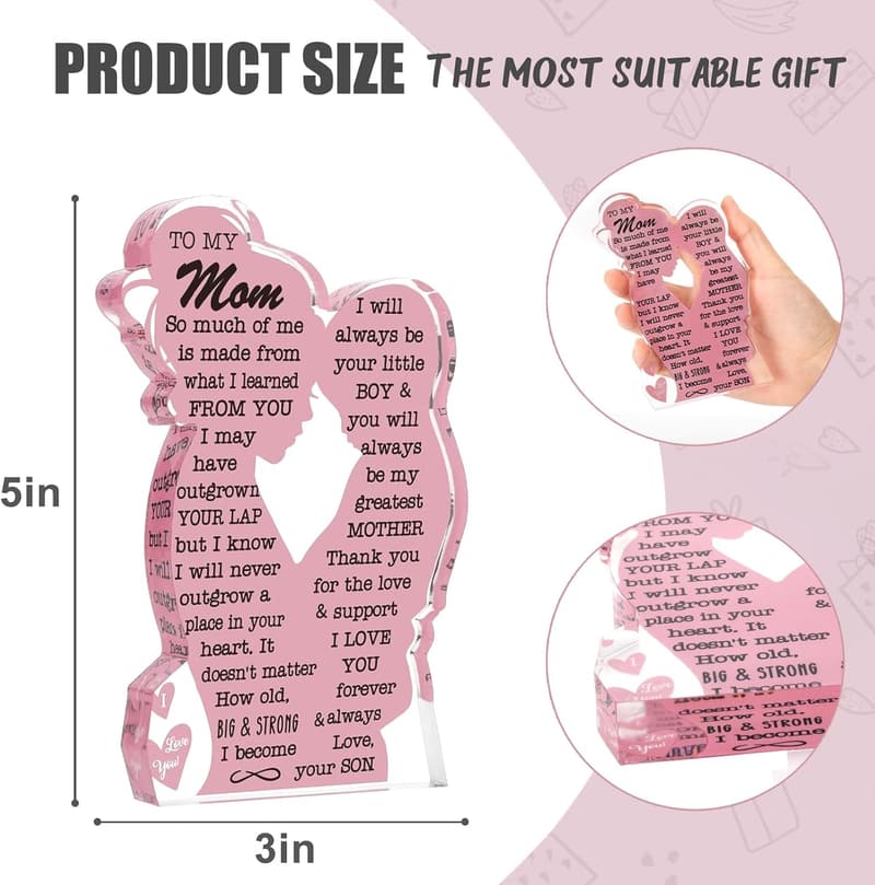 Mother's Day Acrylic Plaque Gift for Mom from Son