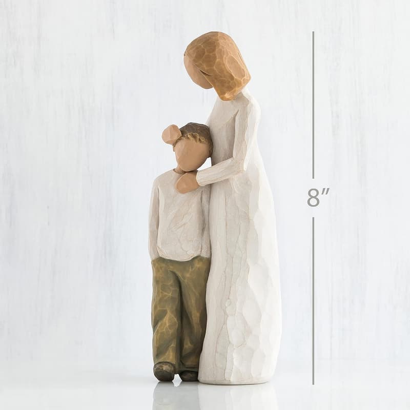 Mother and Son Figurine - Hand-Painted Willow Tree Sculpture