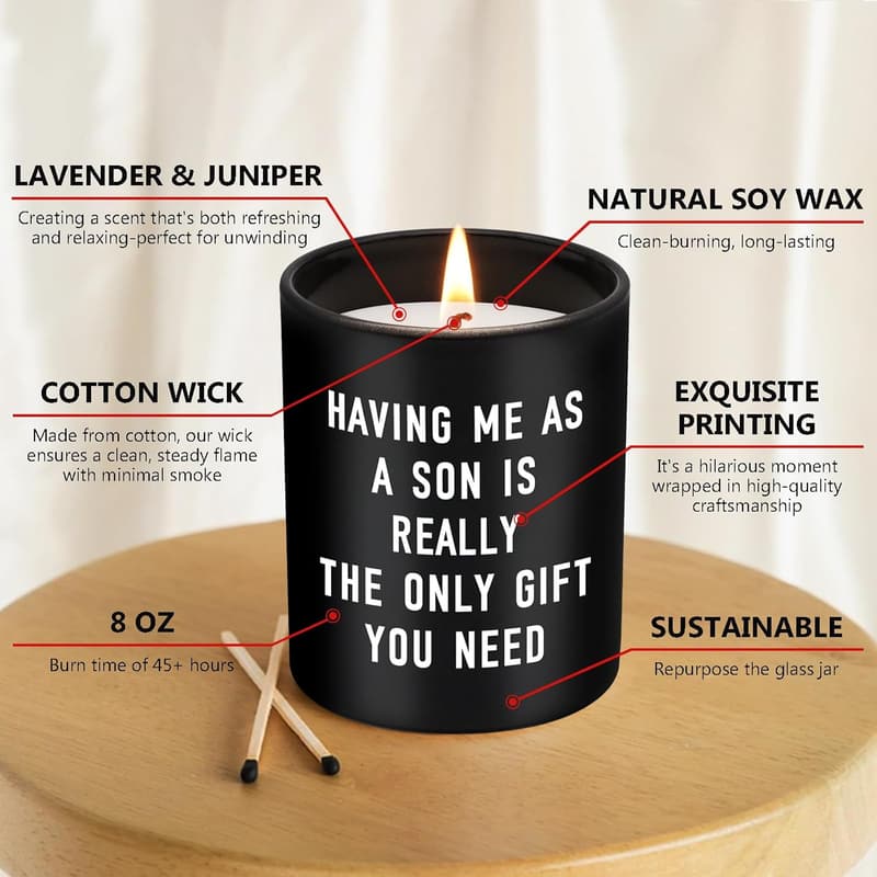 Personalized Funny Scented Candles for Dad's Day