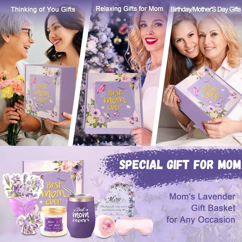 Lavender Relaxing Gift Basket for Mom's Birthday/Mother's Day