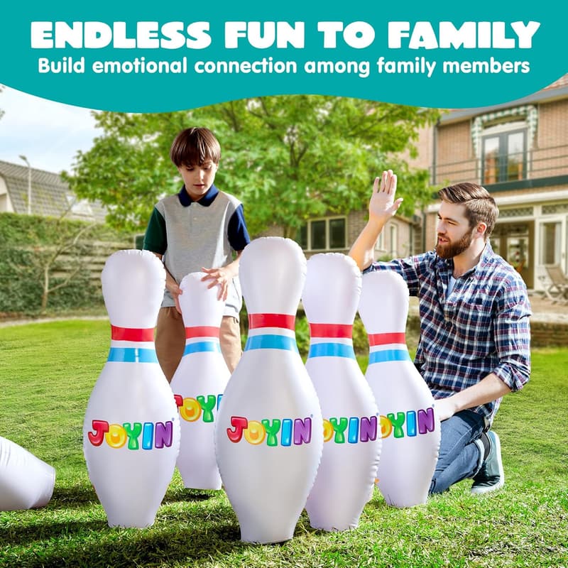 Giant Inflatable Bowling Set for Kids - Party Game Fun