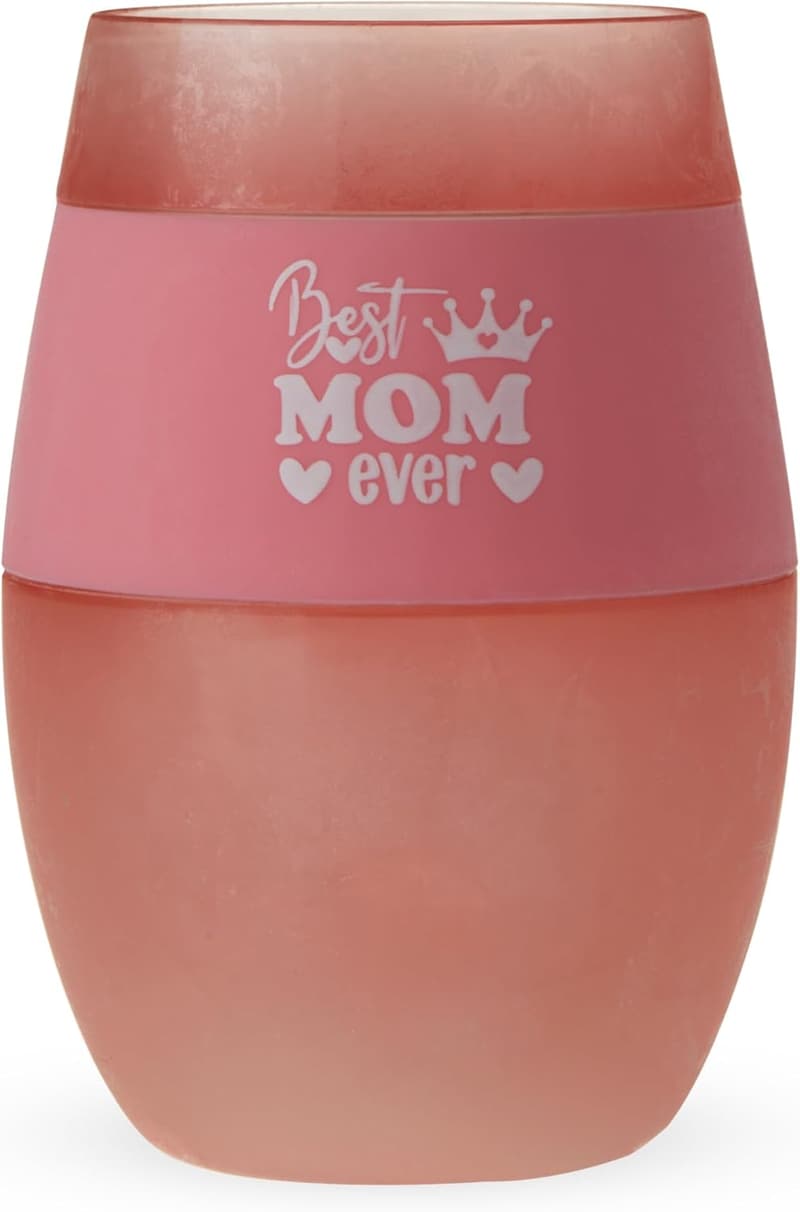 Mother's Day Pink Wine Cooling Cup with Freezing Gel, 8.5 oz