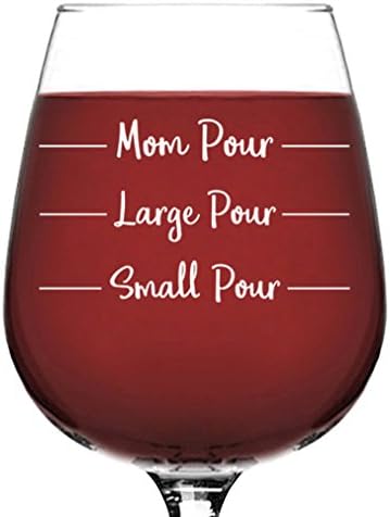 Mother's Day Wine Glass for Moms - Large & Small