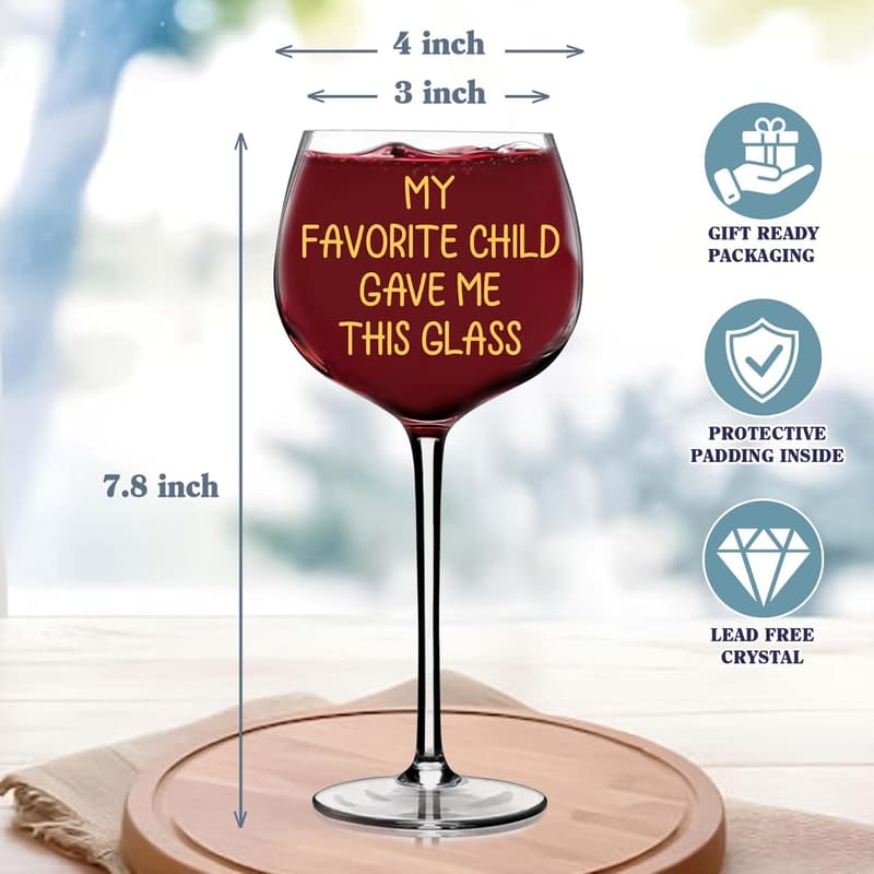 Funny Wine Glass for Mom - Perfect Mother's Day Gift