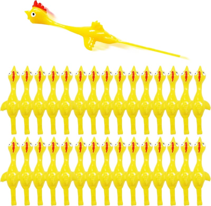 Rubber Chicken Slingshot Gag Toys - Funny Novelty Gift for Kids