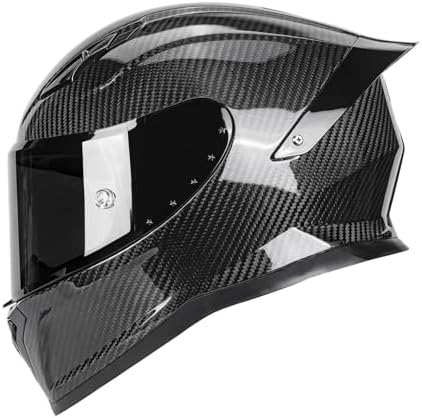 Carbon Fiber Full Face Motorcycle Helmet - Bluetooth Ready