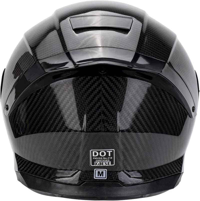 Carbon Fiber Full Face Motorcycle Helmet - Bluetooth Ready