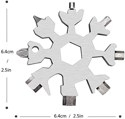 18-in-1 Snowflake Multitool, Stainless Steel Gadget for Men
