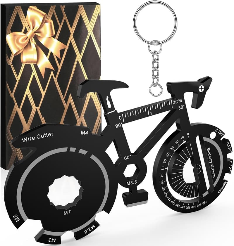 Father's Day 20-in-1 Bicycle Multitool Key Ring for Dad