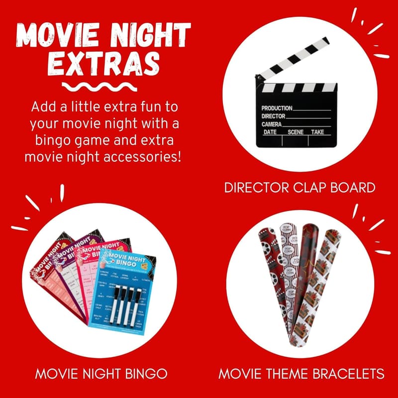 Movie Night Gift Basket – 33-Piece Snacks & Bingo Set