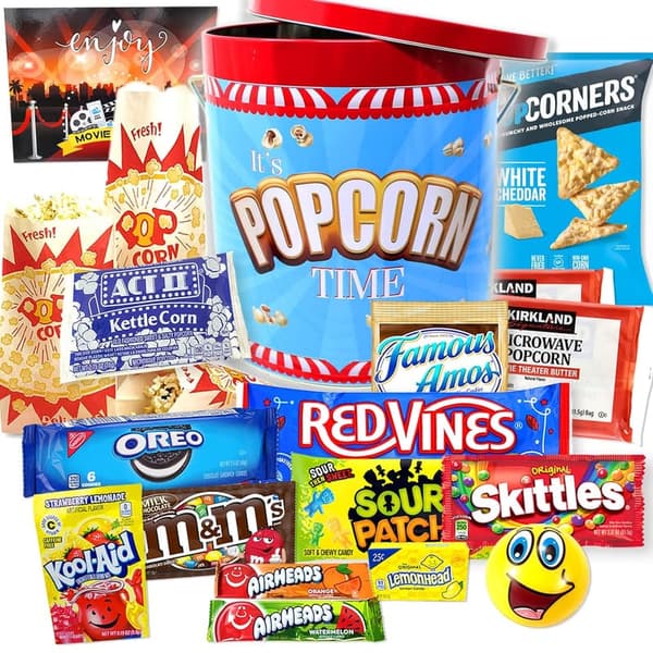Movie Night Snack Gift Basket for Kids, 青少年 & Families