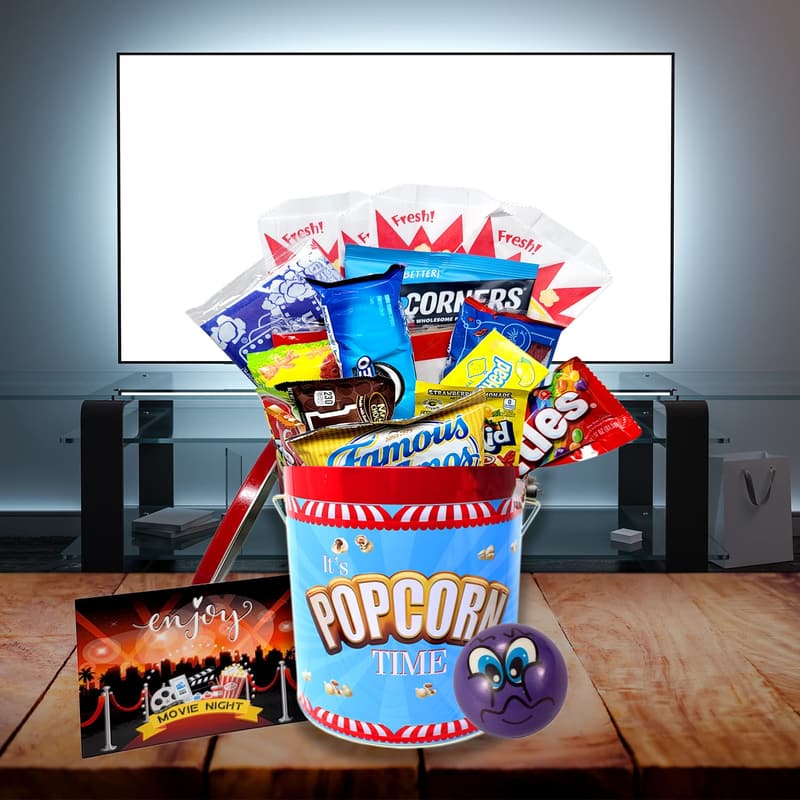 Movie Night Snack Gift Basket for Kids, 青少年 & Families
