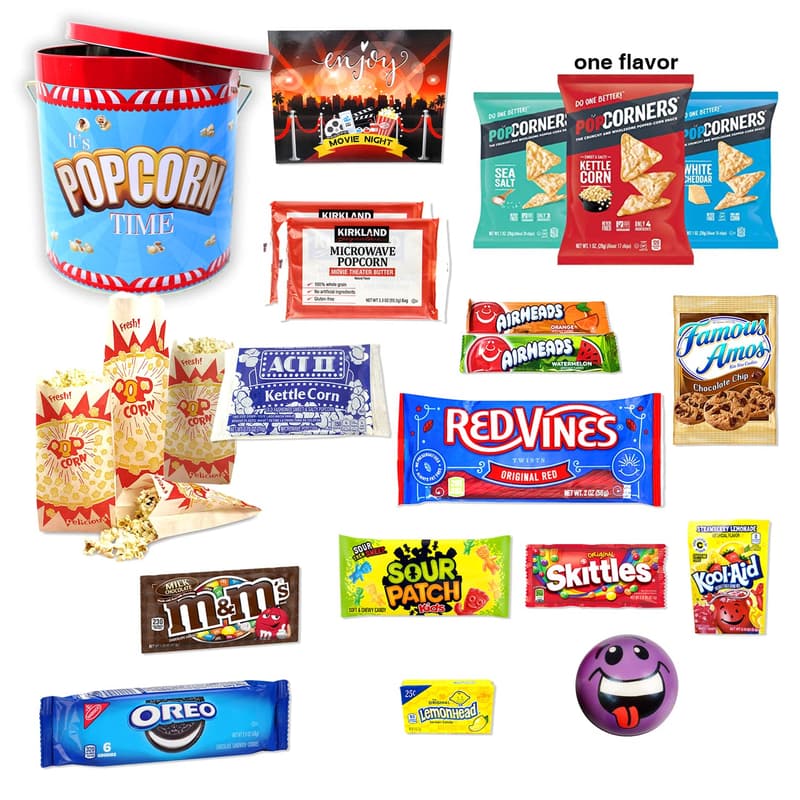 Movie Night Snack Gift Basket for Kids, 青少年 & Families