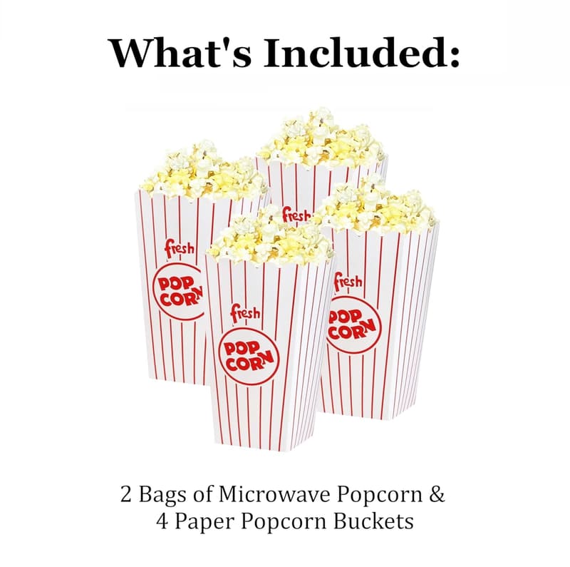 Deluxe Movie Night Gift Set with Popcorn and Snacks