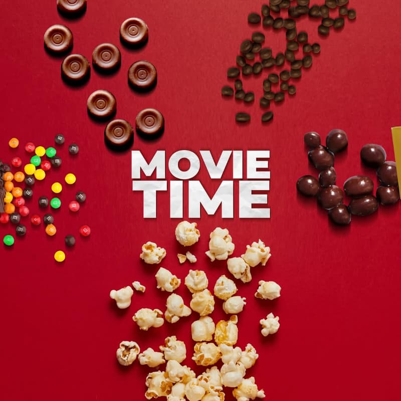 Movie Night Gift Basket with Popcorn & Candy for Families