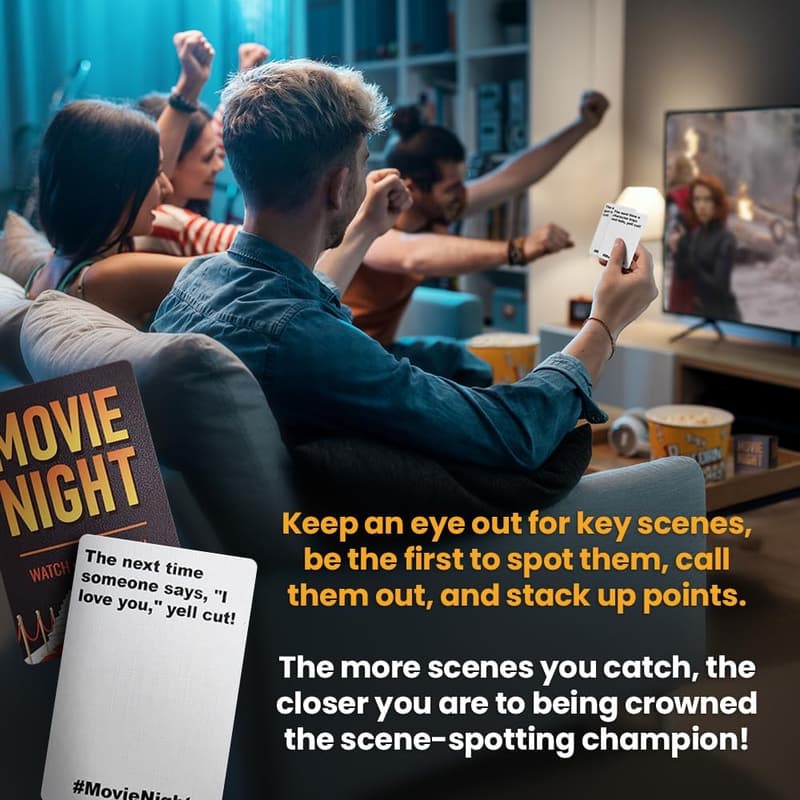 Movie Night Interactive Card Game for Adults & Family Fun