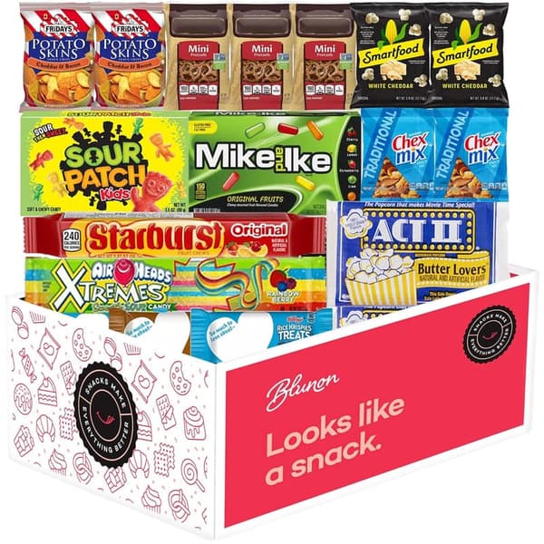 Movie Night Snack Basket - Assorted Popcorn & Candy Pack