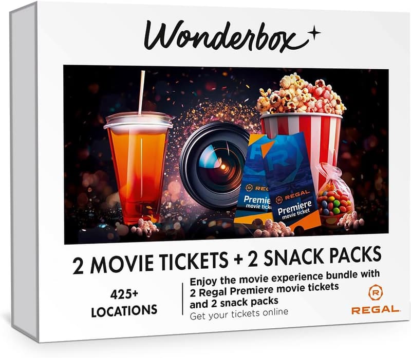 Regal Movie Night Gift Box for 2 - 2 Tickets & Snacks