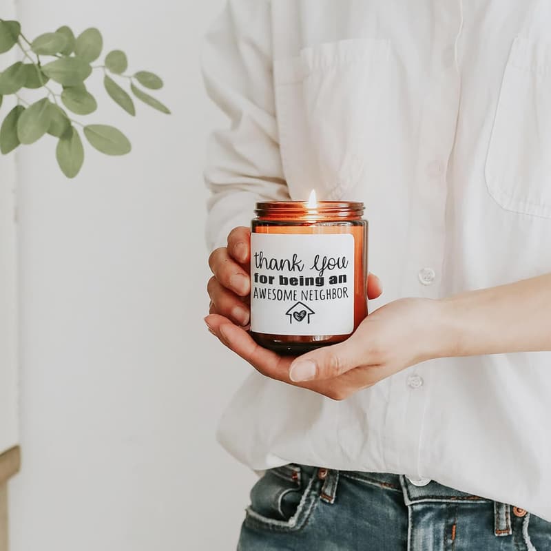 Housewarming Gift Candle - Rose & Sandalwood, 7oz