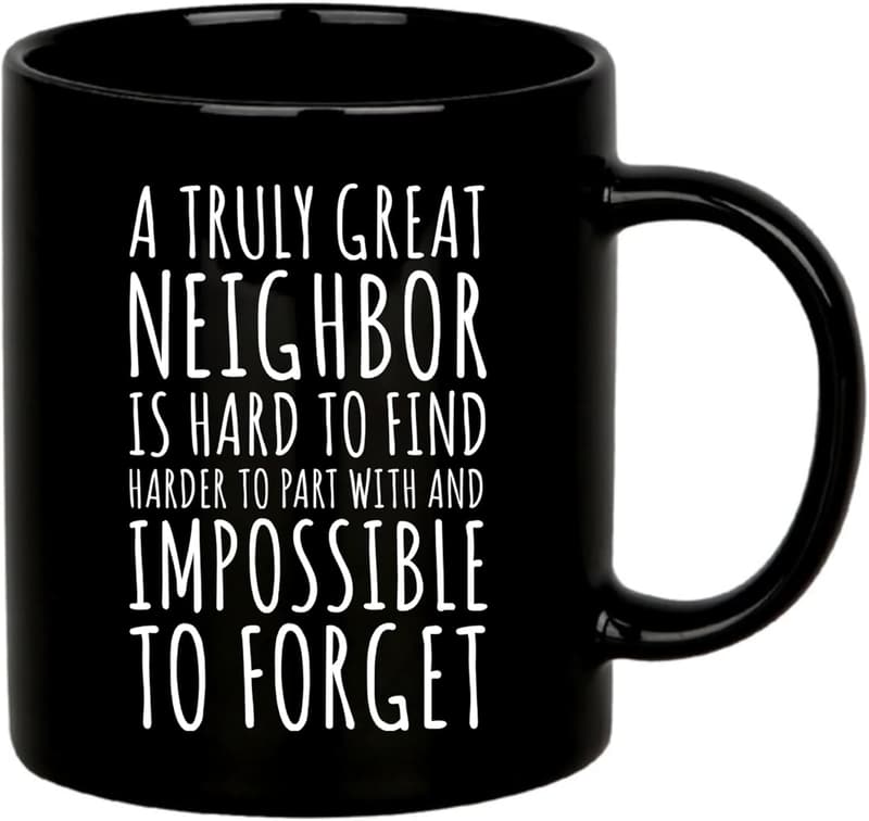 Goodbye Neighbor Ceramic Mug - 11 oz Black