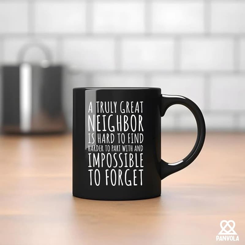Goodbye Neighbor Ceramic Mug - 11 oz Black