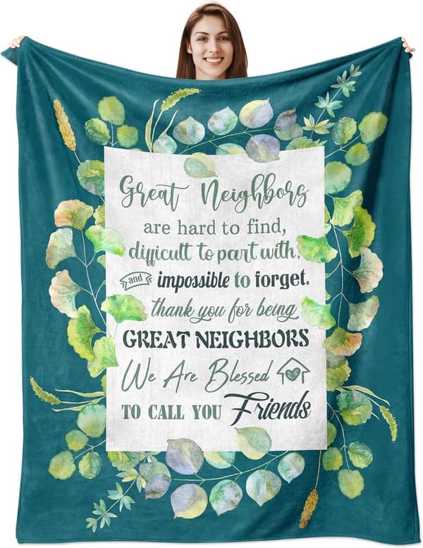 New Home Fleece Blanket - Perfect Neighbor Gift 60x50 Inch