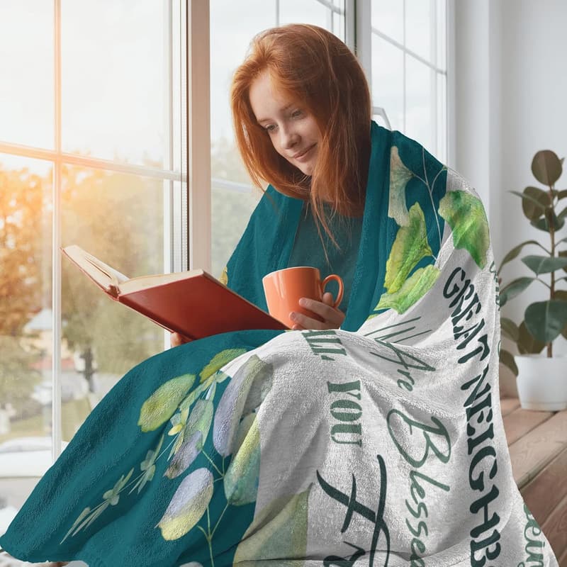 New Home Fleece Blanket - Perfect Neighbor Gift 60x50 Inch