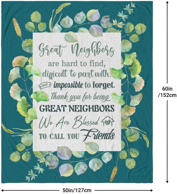 New Home Fleece Blanket - Perfect Neighbor Gift 60x50 Inch