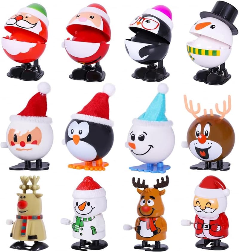 Christmas Assorted Wind-Up Toys - 12 Pack Party Favors
